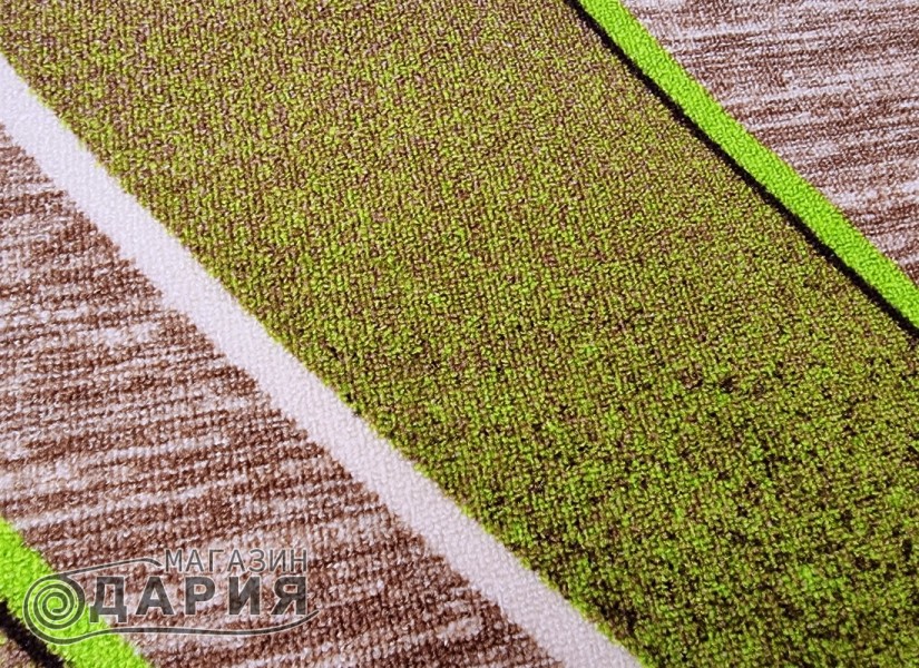 Мокетен килим ERIKA 8012 beige/green елипса